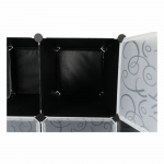 Moduláris szekrény szervező, fekete/tejfehér, RODAN TYP 2, raktári