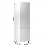 alsószekrény a beépíthető hűtő számára D60ZL, jobbos, fehér/sosna Andersen, PROVANCE
