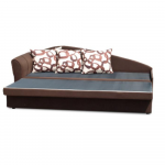 Széthúzható kanapé, barna, bal, szövet Alova, LAOS