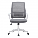 Irodai szék, szürke/fehér, SALOMO TYP 1