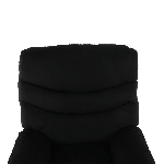 Állítható masszázs fotel, fekete bársony anyag, LAMBERT
