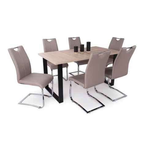 Sonoma tölgy asztal + Beige szék