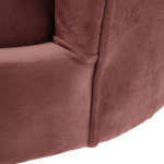 Fotel Art-deco stílusban, rózsaszín Velvet anyag/gold króm-arany, NOBLIN NEW