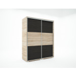 Sonoma tölgy korpusz - nero ajtók + sonoma tölgy betét, 160 cm
