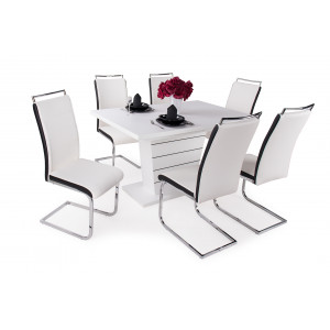 Rusztik fehér asztal + fehér szék