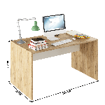PC asztal, artisan tölgy/fehér, RIOMA TYP 11