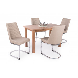 Éger asztal + beige szék
