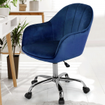 Irodai szék, Velvet anyag kék/króm, EROL