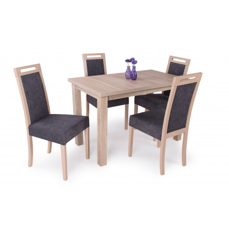 Sonoma asztal + Sonoma - sötétszürke szék