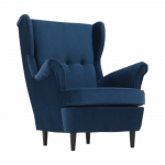 Füles fotel, kék/dió, RUFINO 3 NEW