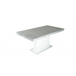 Beton fehér asztal - katthult üveglap