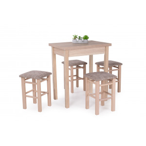 Sonoma tölgy asztal + sonoma tölgy szék