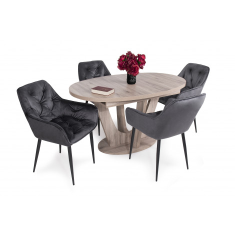 Grafit székek + San remo asztal