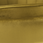 Fotel Art-deco stílusban, mustár színű Velvet anyag/gold chróm-arany, NOBLIN