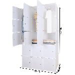 Moduláris multifunkciós szekrény, fehér, ZALVO