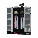 Moduláris szekrény szervező, fekete/tejfehér, RODAN TYP 2, raktári