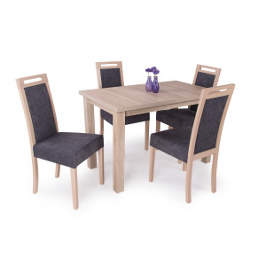 Sonoma asztal + Sonoma - sötétszürke szék