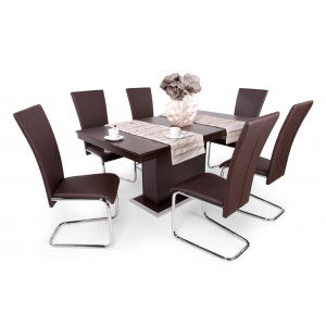 Wenge asztal + barna szék