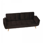 Széthúzhatós kanapé, barna/tölgy, FILEMA