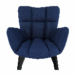 Dizájnos fotel, kék/fekete, FONDAR