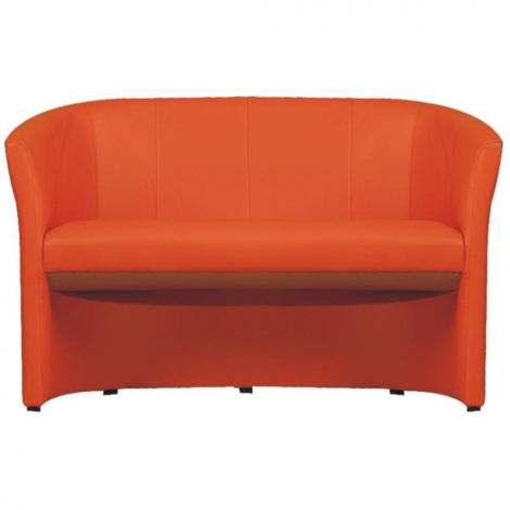 Klub dupla fotel, narancssárga textilbőr, CUBA