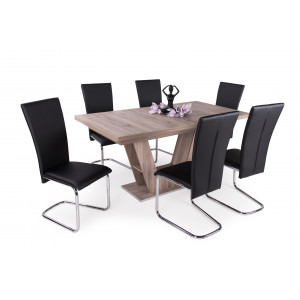 San remo asztal + Fekete szék