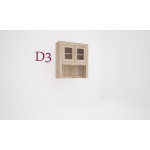 Dany tálaló felső vitrines elem 2 ajtós D3