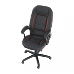 Irodai szék, textilbőr fekete/piros szegély, PORSHE New