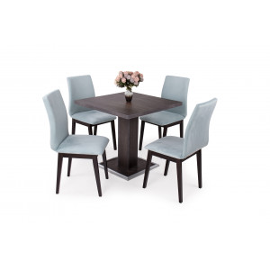 Canterbury asztal + wenge - pasztell kék szék