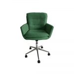 Irodai szék, anyag smaragd/króm, KAILA