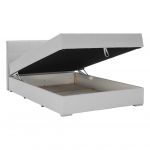 Boxspring típusú ágy 140x200, világosszürke, FERATA KOMFORT