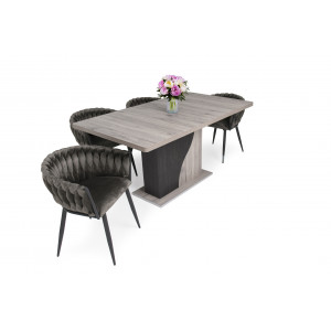 San remo - canterbury asztal + barna szék