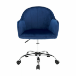 Irodai szék, Velvet anyag kék/króm, EROL