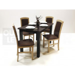Wenge asztal + sonoma tölgy - csokibarna szövet szék