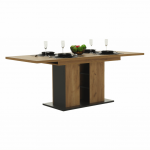 Étkezőasztal, tölgy craft arany/grafit szürke, 155-204x86 cm, FIDEL