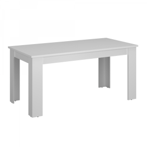 Széthúzható étkezőasztal, fehér, 160-210x90 cm, ERODIN