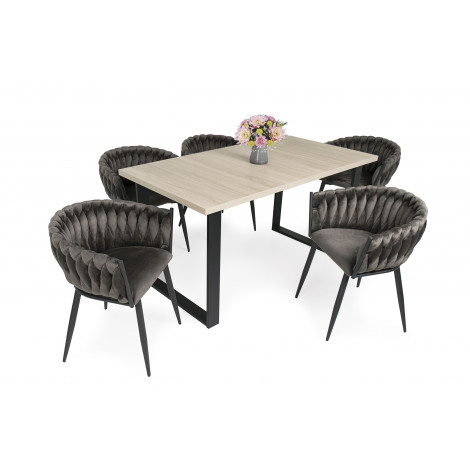 Sonoma asztal + barna szék