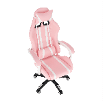 Irodai/gamer szék, rózsaszín/fehér, PINKY