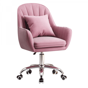 Irodai szék, rózsaszín Velvet szövet/króm, KLIAN, raktári