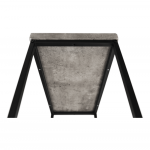 Kisasztal, fekete/beton, TENDER